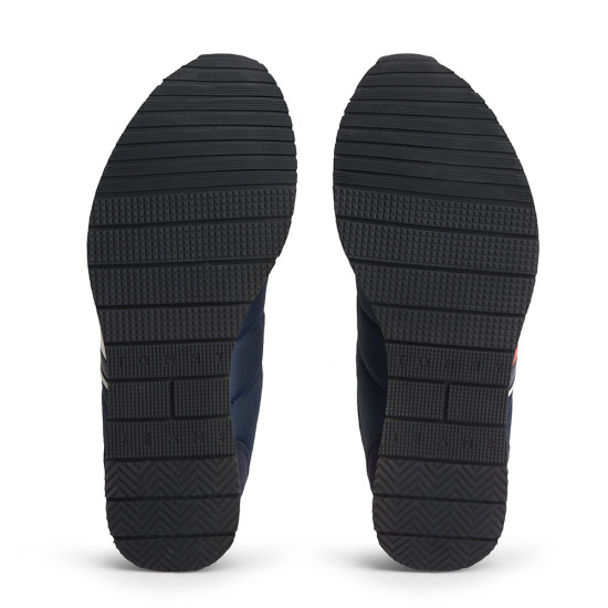 Tommy Hilfiger Mixed Texture Contrast Heel Trainers